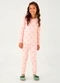 Pulla Bulla - Pijama Meia Malha Bege - variação: Rosa