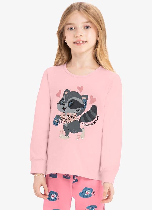 Rovi Kids - Pijama Meia Malha Rovi Kids Rosa 3