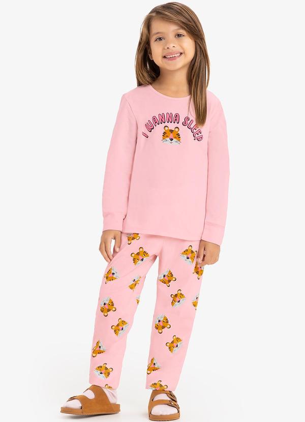 Rovi Kids - Pijama Meia Malha Rovi Kids Rosa