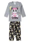 Select - Pijama Menina Manga Longa Meia Malha Cinza - variação: Cinza