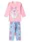 Select - Pijama Menina Manga Longa Meia Malha Cinza - variação: Rosa