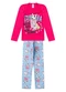 Select - Pijama Menina Manga Longa Meia Malha Cinza - variação: Rosa