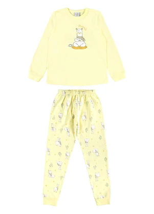 Pulla Bulla - Pijama Moletinho Amarelo - PULLA BULLA
