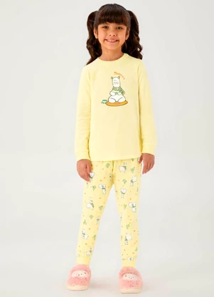 Pulla Bulla - Pijama Moletinho Amarelo - PULLA BULLA