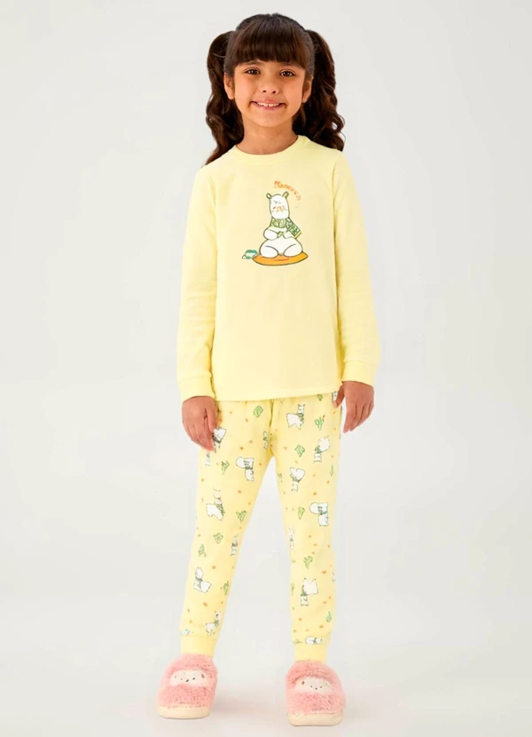 Pulla Bulla - Pijama Moletinho Amarelo