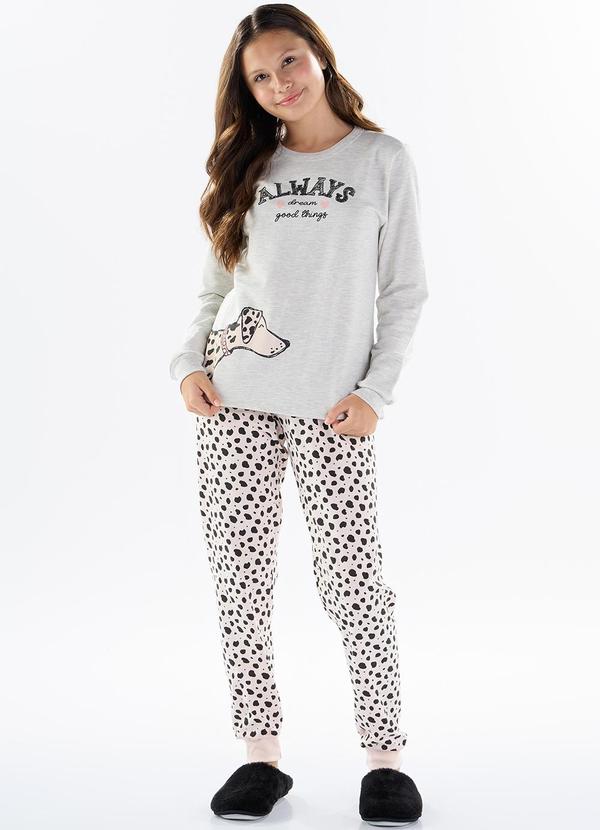 Pulla Bulla - Pijama Moletinho Cinza