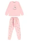 Pulla Bulla - Pijama Moletinho Bege - variação: Rosa