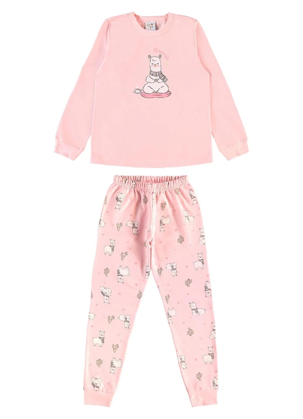 Pulla Bulla - Pijama Moletinho Rosa