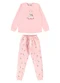 Pulla Bulla - Pijama Moletinho Bege - variação: Rosa