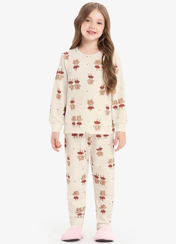 Rovi Kids - Pijama Moletinho Bege