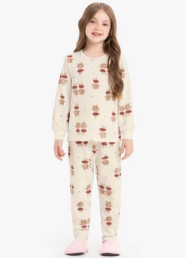 Rovi Kids - Pijama Moletinho Bege