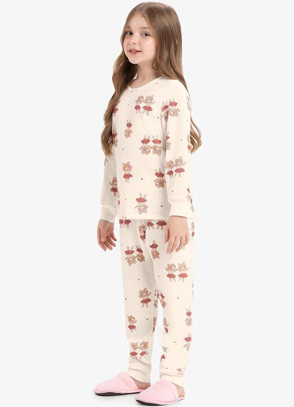 Rovi Kids - Pijama Moletinho Bege 3