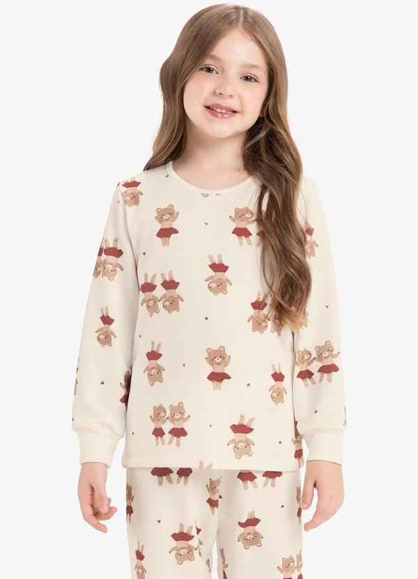 Rovi Kids - Pijama Moletinho Bege 4