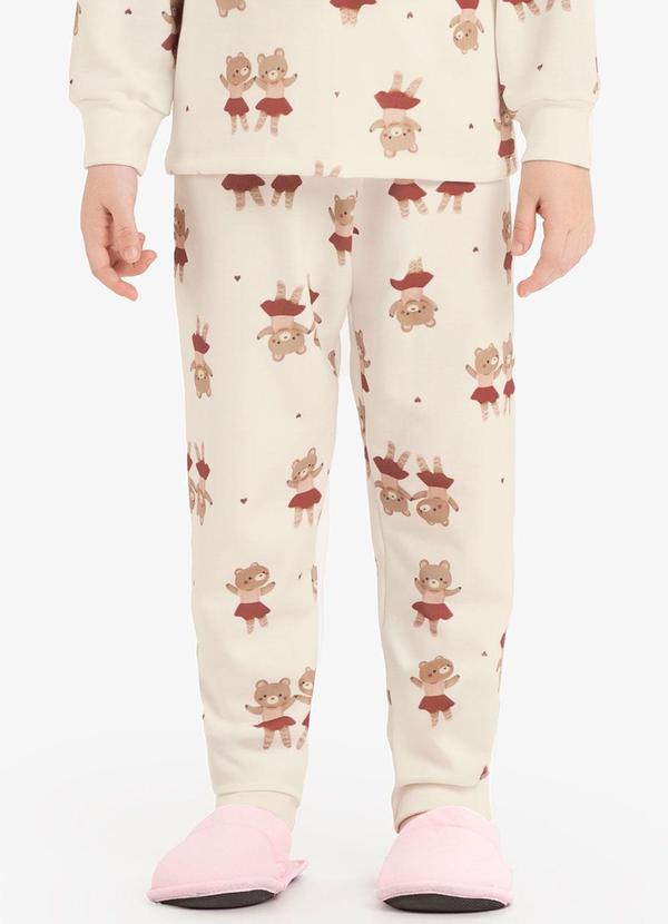 Rovi Kids - Pijama Moletinho Bege 5