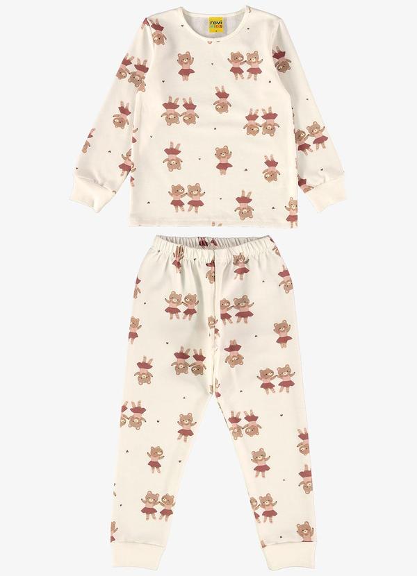 Rovi Kids - Pijama Moletinho Bege 6