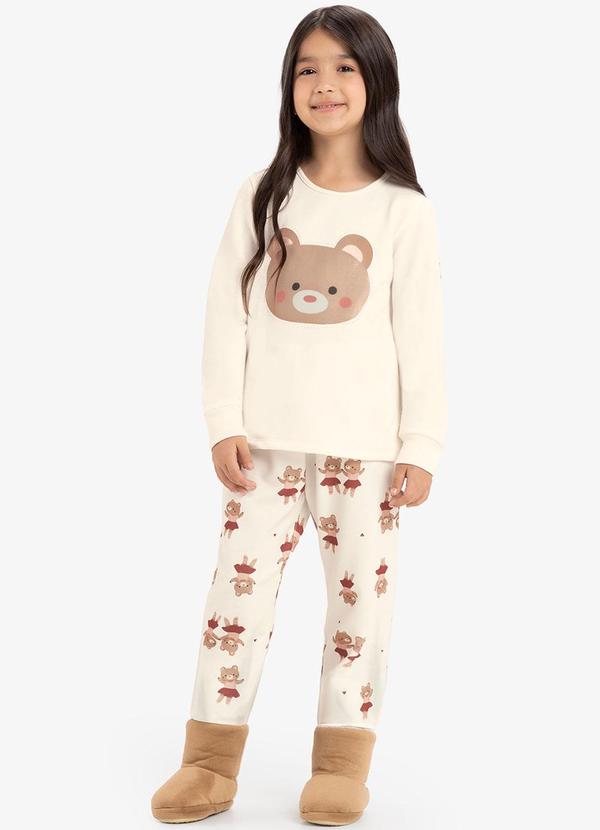 Rovi Kids - Pijama Moletinho Bege 5
