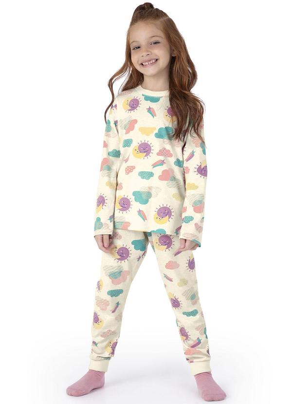 Malwee Kids - Pijama Off White que Brilha no Escuro Menina