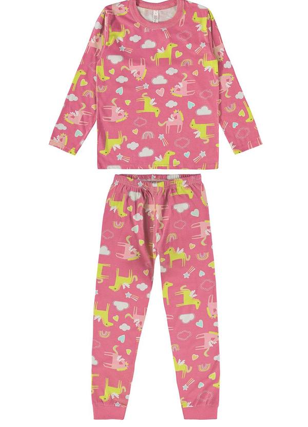 Malwee Kids - Pijama Rosa que Brilha no Escuro Menina 1