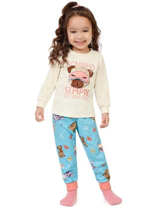 Malwee Kids - Pijama Soninho que Brilha no Escuro Bege - MALWEE KIDS