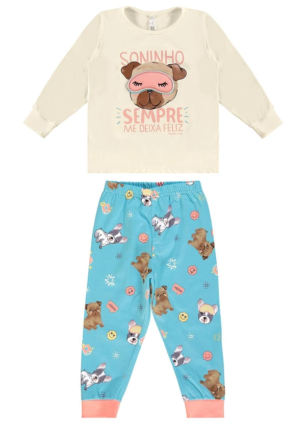 Malwee Kids - Pijama Soninho que Brilha no Escuro Bege 2