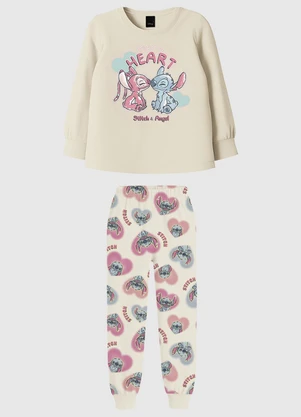 Malwee Kids - Pijama Stitch & Angel® Bege - MALWEE KIDS