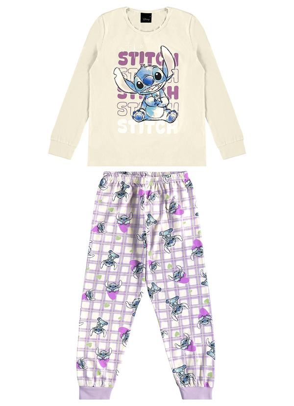 Malwee Kids - Pijama Stitch que Brilha no Escuro Off White