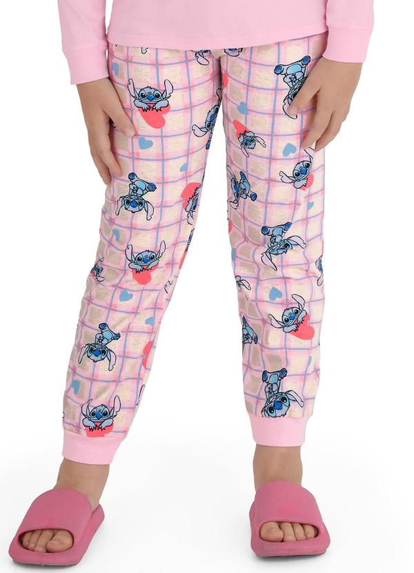 Malwee Kids - Pijama Stitch que Brilha no Escuro Rosa Claro 3