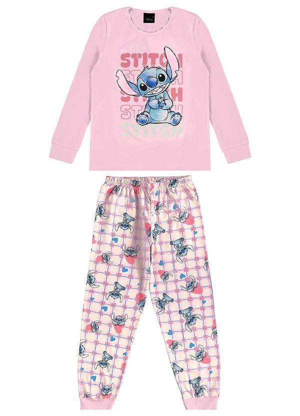 Malwee Kids - Pijama Stitch que Brilha no Escuro Rosa Claro 4