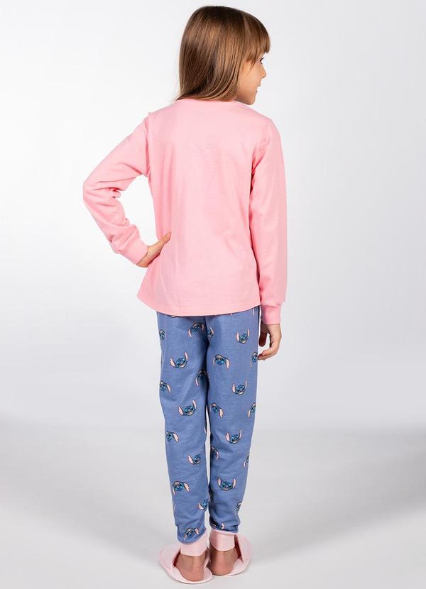 Disney - Pijama Stitch Rosa em Poliviscose 4