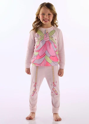 Up Baby - Pijama Suedine Estampa Fada Rosa - UP BABY