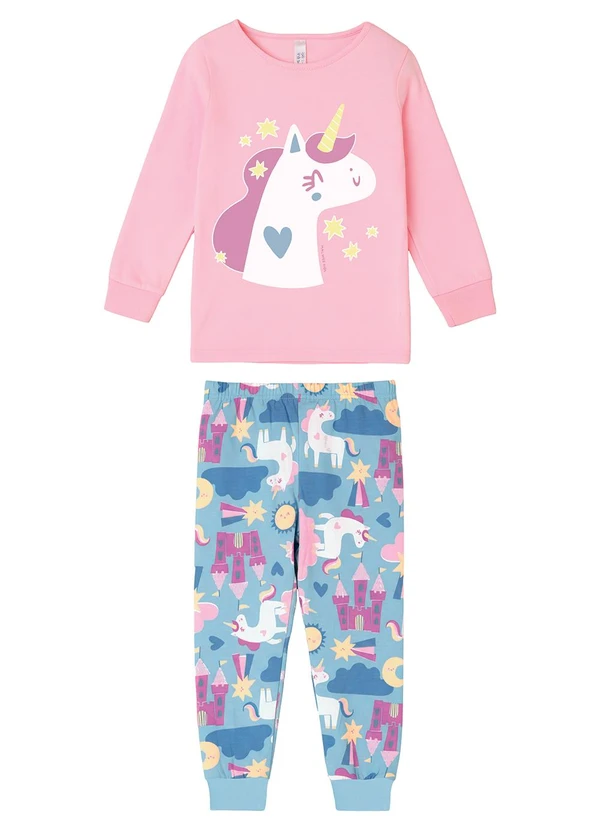 Malwee Kids - Pijama Unicórnio Encantado Azul