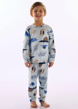 Up Baby - Pijama Unissex Infantil Estampado Azul - UP BABY