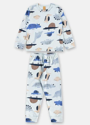 Up Baby - Pijama Unissex Infantil Estampado Azul - UP BABY