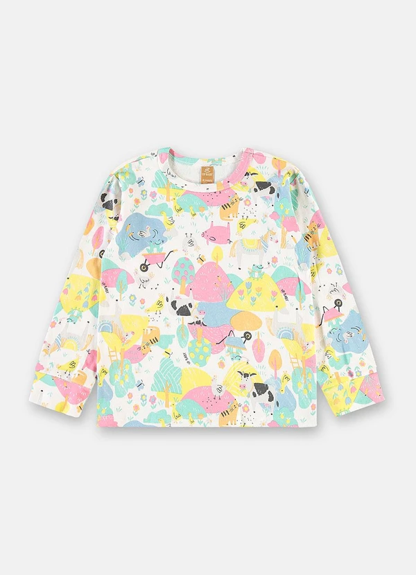 Up Baby - Pijama Unissex Infantil Estampado Branco 3