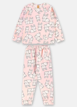 Up Baby - Pijama Unissex Infantil Estampado Rosa - UP BABY