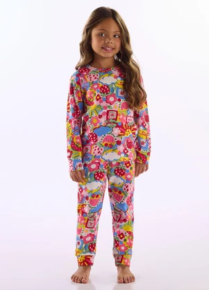 Up Baby - Pijama Unissex Infantil Estampado Rosa - UP BABY