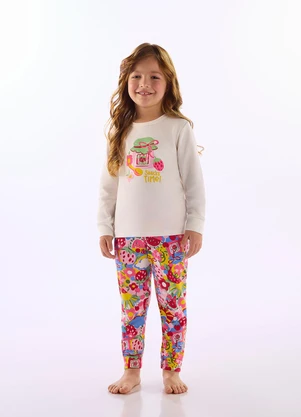 Up Baby - Pijama Unissex Infantil Suedine Branco - UP BABY