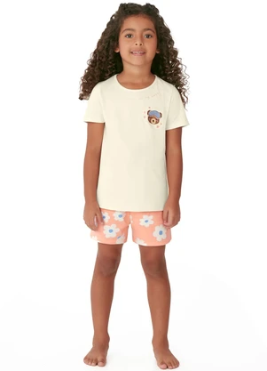 Malwee Kids - Pijama Ursinho que Brilha no Escuro Off White - MALWEE KIDS