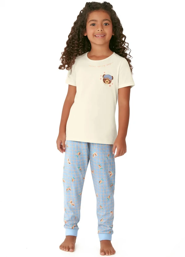 Malwee Kids - Pijama Ursinho que Brilha no Escuro Off White 2