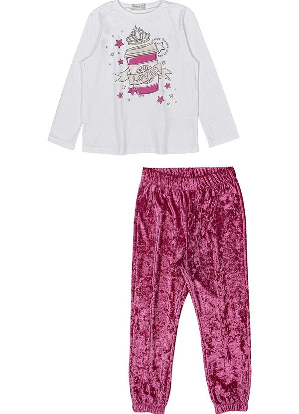 Momi - Pijama Veludo Pink Lover Rosa
