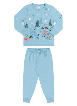 Outlet - Conjunto Pijama Acampamento Menino Azul - OUTLET