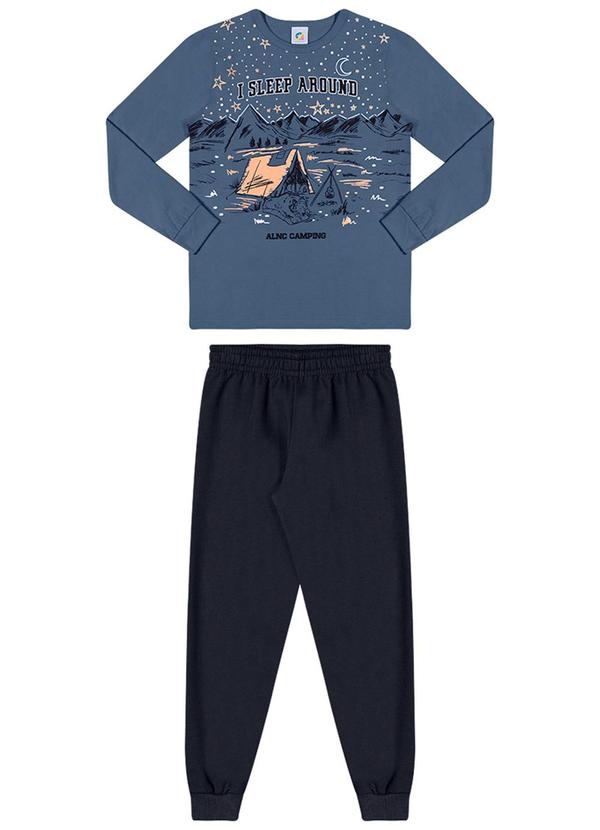 Alenice - Conjunto Pijama Camping Menino Azul 2