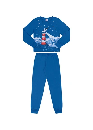 Outlet - Conjunto Pijama Farol Marinho Menino Azul - OUTLET