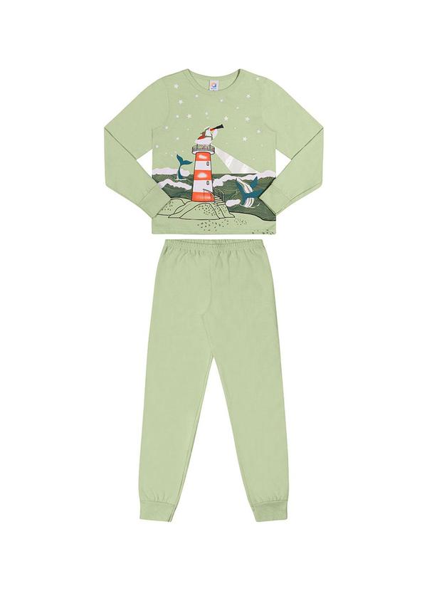 Alenice - Conjunto Pijama Farol Marinho Menino Verde