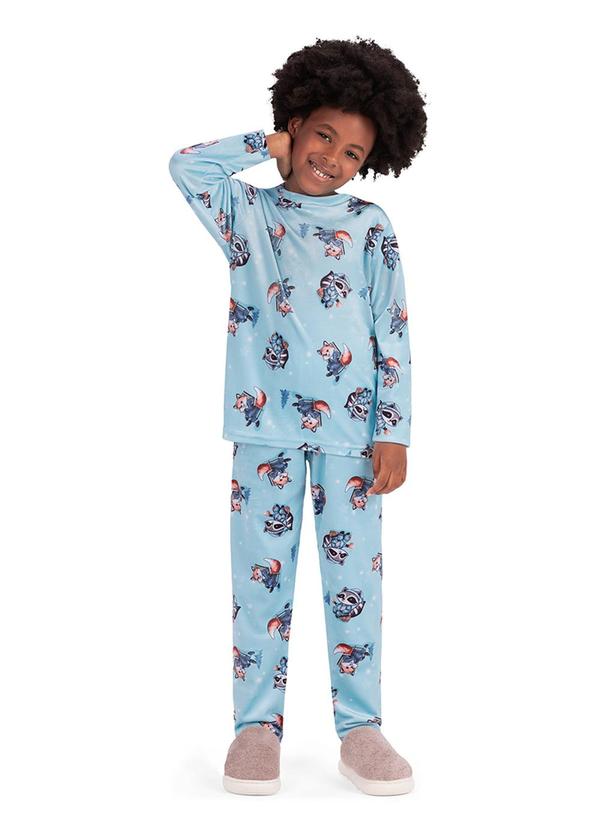 Alenice - Conjunto Pijama Florestal Menino Azul