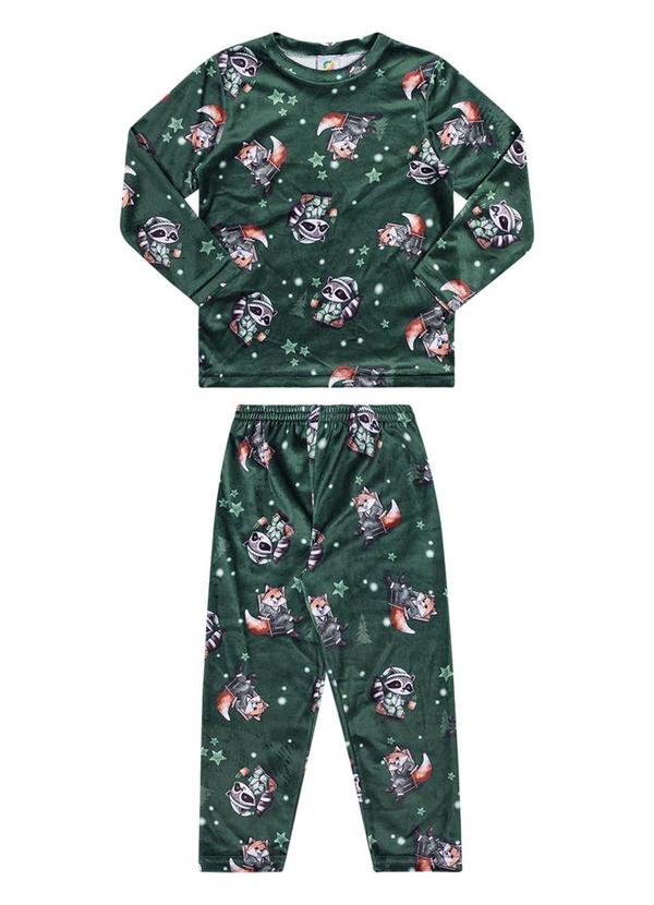 Alenice - Conjunto Pijama Florestal Menino Verde