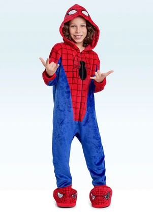 Fakini Kids - Kigurumi Homem Aranha Vermelho - FAKINI KIDS