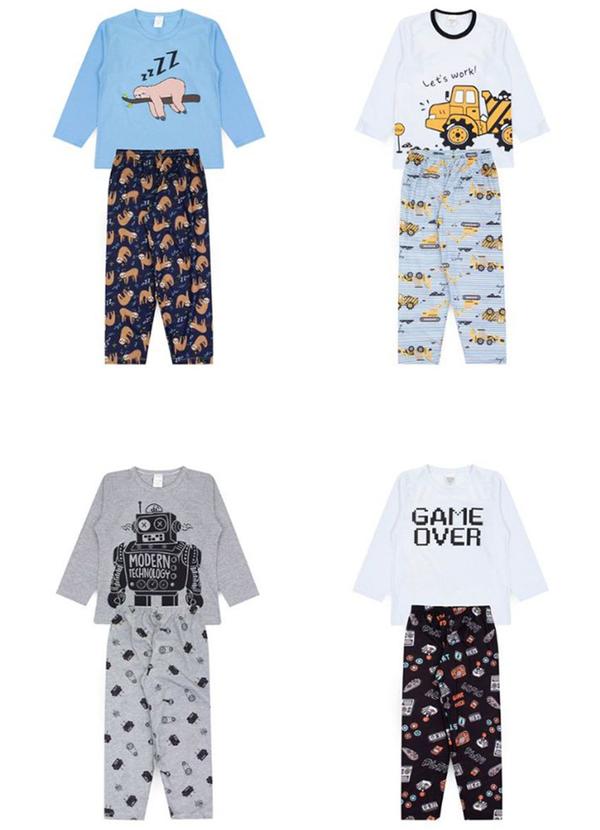 Atelie da Crianca - Kit Sortido 2 Pijamas de Inverno Sortida 3