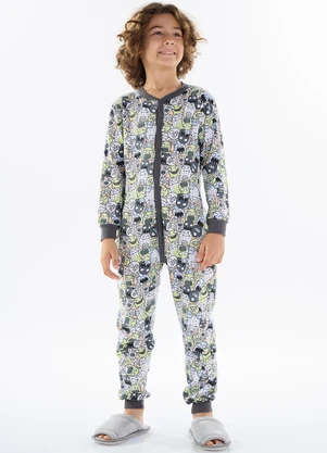 Pulla Bulla - Macacao Moletinho Cinza - PULLA BULLA