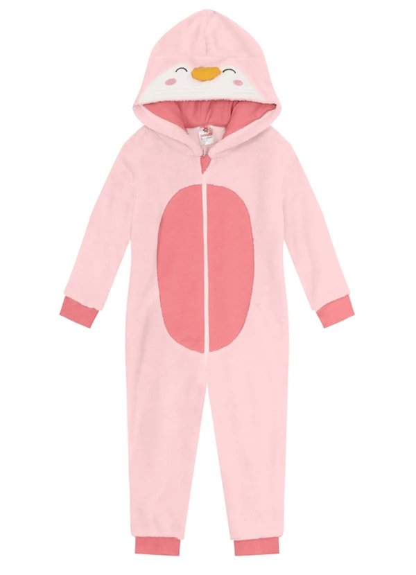 Brandili - Macacão Pijama Infantil Unissex Rosa 2